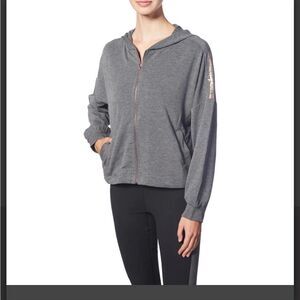 NWOT Splendid Metallic Striped Dolman HoodedActive Jacket